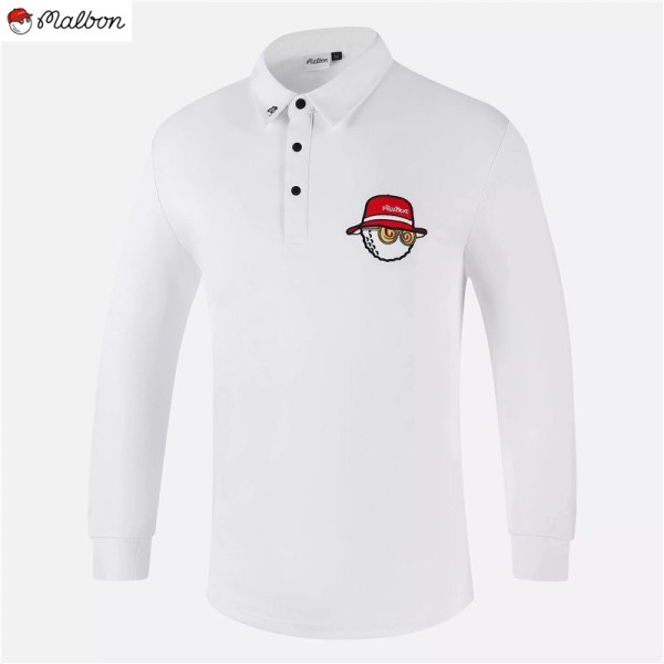 malbon 4종 남성 골프 긴팔 카라티셔츠